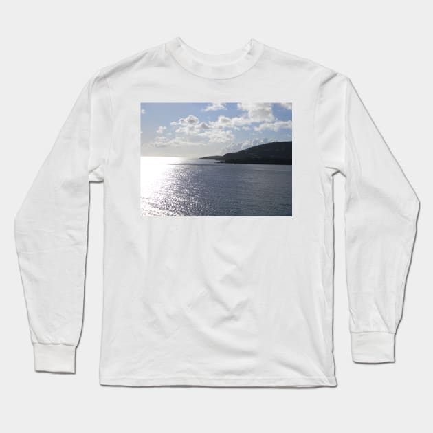 St Thomas Sunset View Long Sleeve T-Shirt by PugDronePhotos